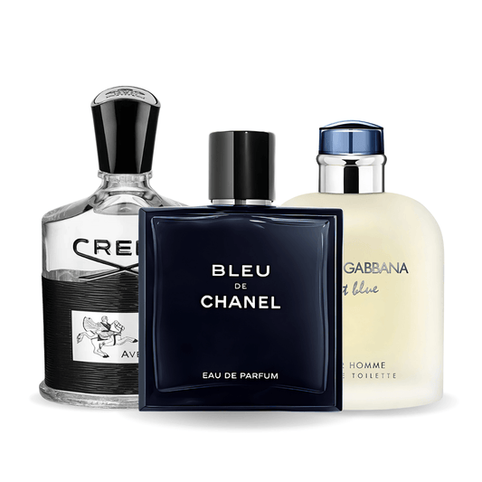 Set de 3 Perfumes | Bleu de Chanel, Creed Aventus, Light Blue Dolce Gabbana 100 ml
